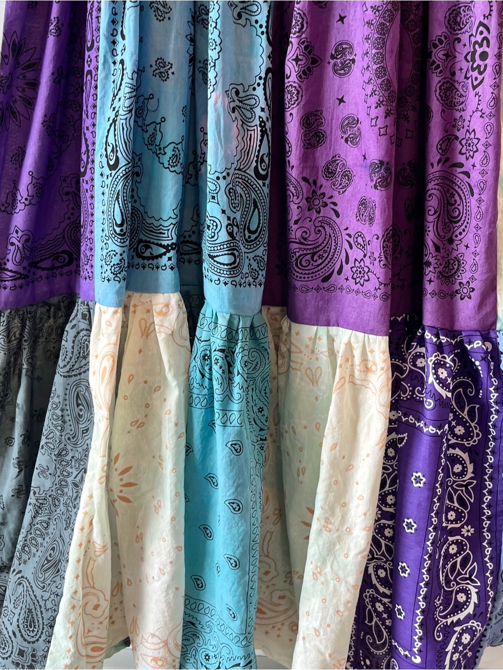The Periwinkle Meadow | Handmade Voluminous Bandana Dress SKU 06263 - Picture 12 of 16